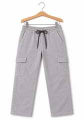 Kids Grey Cargo Pants