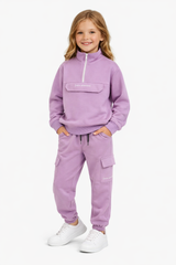 Cozy Lilac Tracksuit Set: Stylish Comfort for Everyday Wear