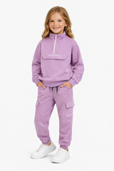 Cozy Lilac Tracksuit Set: Stylish Comfort for Everyday Wear