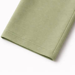 Kids Sage Green Straight-Cut Cotton Tights