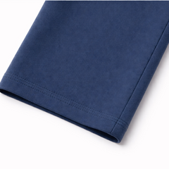 Kids Navy Blue Straight-Cut Cotton Tights