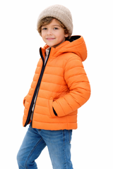 Girls Orange Hoodie Jacket