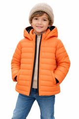 Girls Orange Hoodie Jacket
