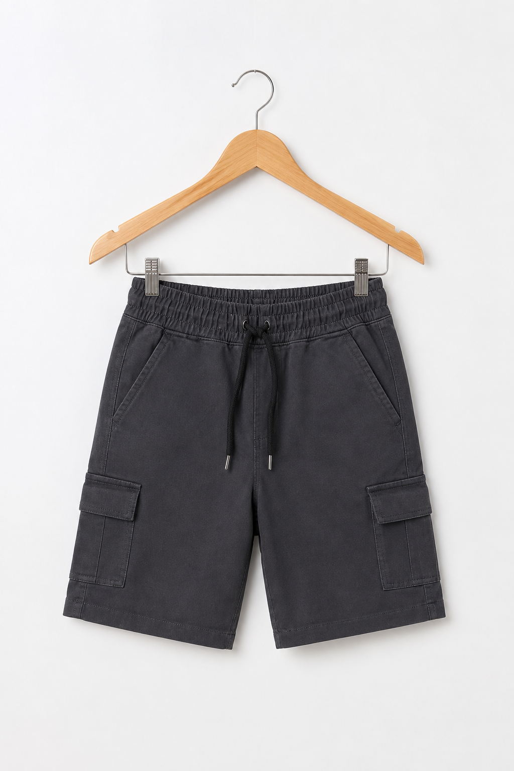 Boys Charcoal Grey Cargo Shorts