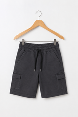 Boys Charcoal Grey Cargo Shorts