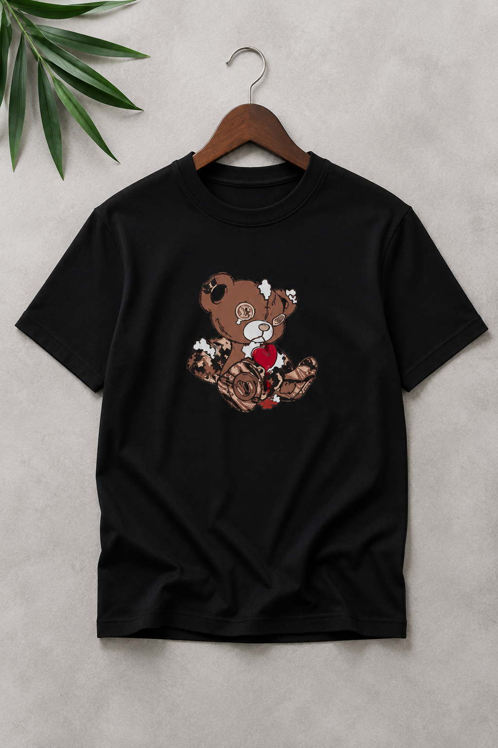 Urban Teddy Graphic Tee – Black