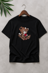 Urban Teddy Graphic Tee – Black