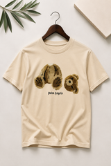 Teddy Plush Graphic Tee – Sand Beige