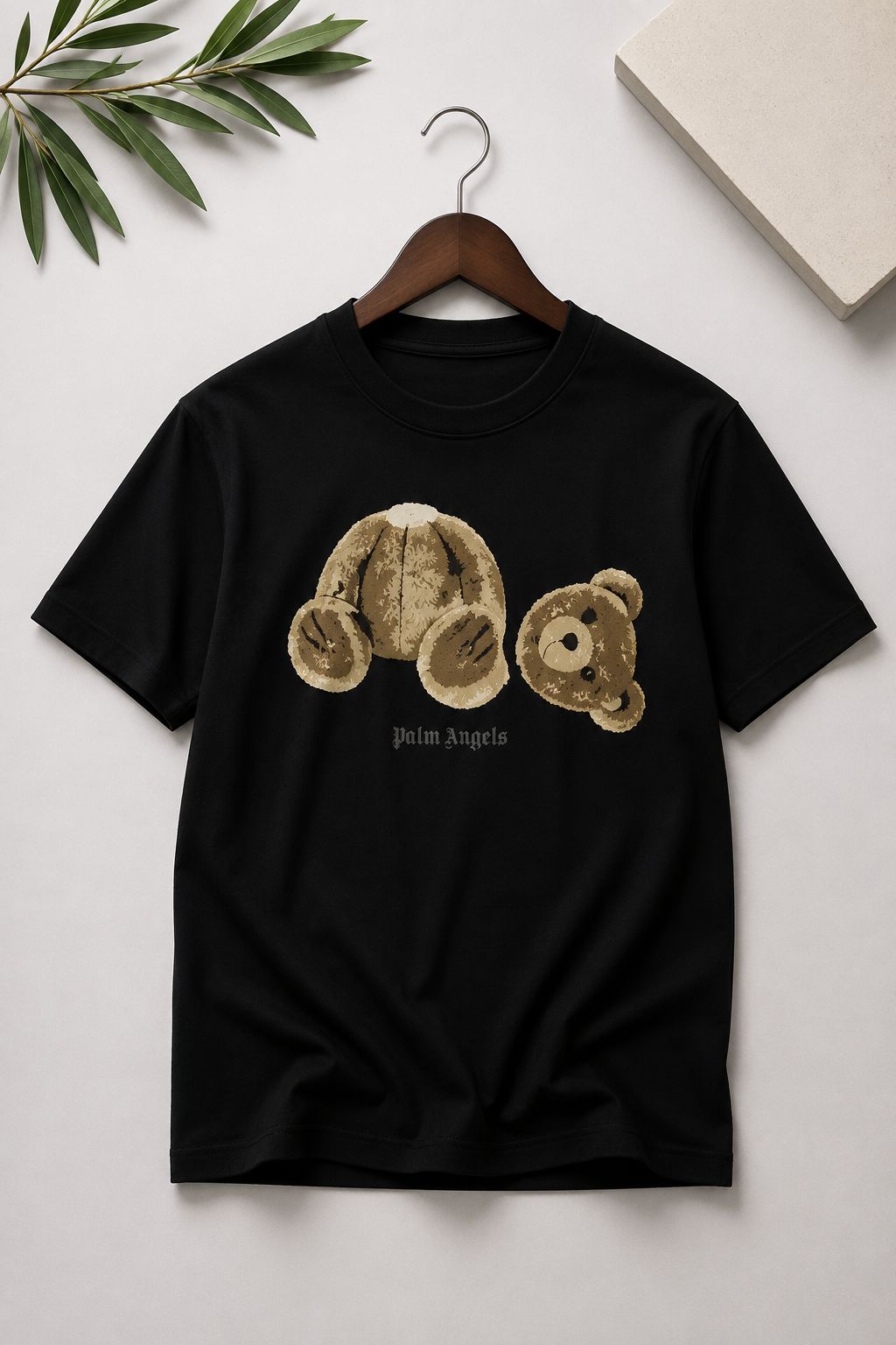Teddy Plush Graphic Tee – Black