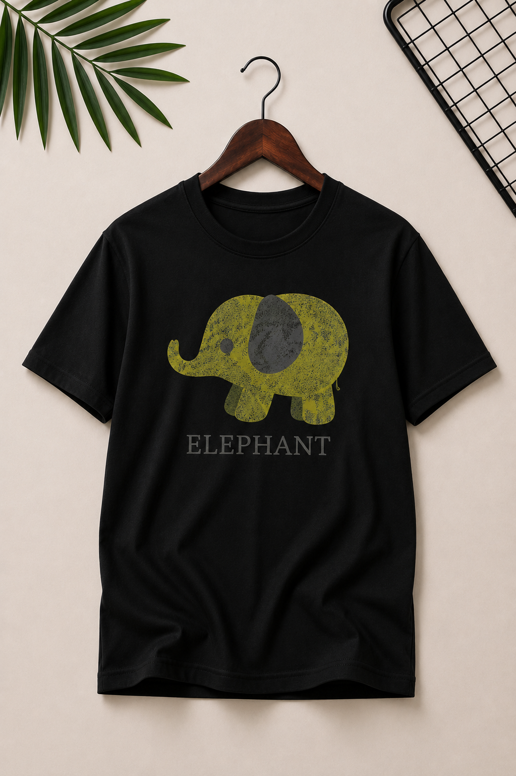 Little Elephant Graphic Tee – Black
