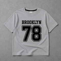 Brooklyn 78 Grey Graphic T-Shirt for Boys