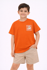 Kids Indigo Printed Soft Cotton T-Shirt