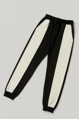 Kids Street Style Bear Hoodie &amp; Track Pant Set – Black &amp; White