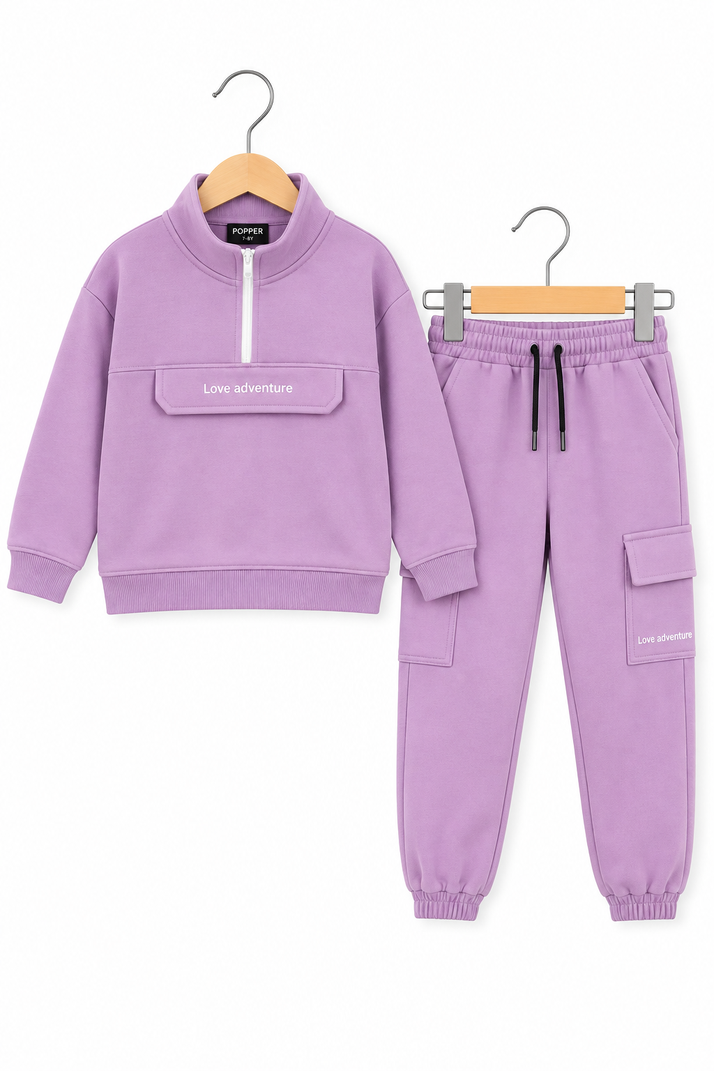 Cozy Lilac Tracksuit Set: Stylish Comfort for Everyday Wear