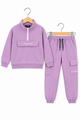 Cozy Lilac Tracksuit Set: Stylish Comfort for Everyday Wear