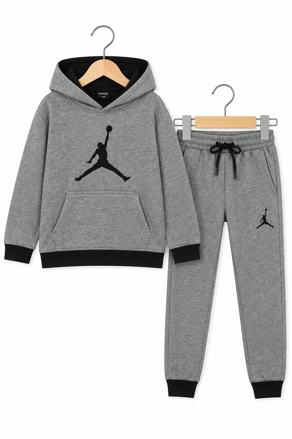 Boys Stylish Grey Jordan Hoodie and Joggers Set