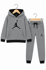 Boys Stylish Grey Jordan Hoodie and Joggers Set