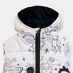 Girls Premium Quality All-Over Printed Sleeveless Zipper Hoodie Jacket