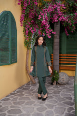 GREEN EMBROIDERED SUIT 2 Pcs