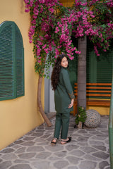 GREEN EMBROIDERED SUIT 2 Pcs