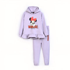 Girls Minnie Mouse Printed Fleece Suit