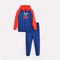 Boys Raglan Sleeve Printed Fleece Suit