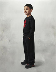Spider-Man Patch Black Baggy Fleece Tracksuit