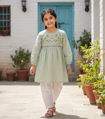 Mint Meadow -Light weight Denim Top