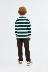 Verde Royale Polo – Classic Striped Long Sleeve