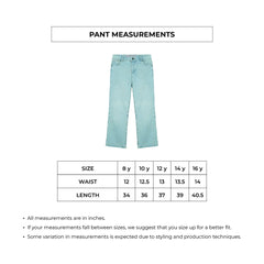 Kids' Light Blue Flared Denim Jeans