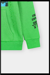 Minecraft Green Hoodie – Official Character Print for Boys