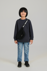 Long Sleeve T-Shirt with Detachable Crossbody Bag
