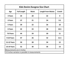 100% Cotton Denim Dungaree Light Blue