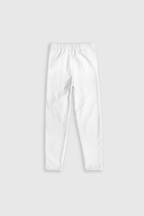 Girls Soft Cotton White Lycra Tight